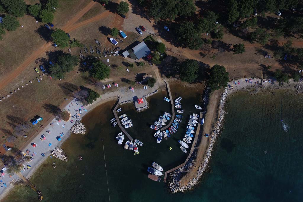 Aquarius mini marina Porec from air